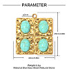 304 Stainless Steel with Turquoise Pendants GG-OY001-03G-01-2