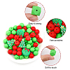 80Pcs 6 Style Food Grade Eco-Friendly Silicone Beads SIL-CA0001-64-5