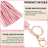 1Pc PU Leather Tassel Keychains KEYC-CL0001-51A-7