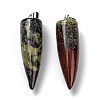 Natural Dragon Blood Pointed Pendants G-D040-01P-B13-2