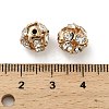 10mm Brass Crystal Rhinestone Beads KK-S519-01C-01G-3