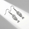 304 Stainless Steel & 201 Stainless Steel Dangle Earrings WGDF59F-04-1