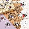 20Pcs 5 Colors Alloy Rhinestone Pendants FIND-CJ0005-88-3