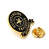 Golden Tone Alloy Outstanding Employee of The Month Enamel Pins JEWB-K021-07G-11-3