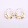 Brass Hoop Earrings for Women WG45214-01-5