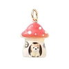 Spray Painted Brass Pendants KK-CBAE20A-02C-G-1