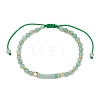 Natural Green Aventurine Braided Bead Bracelets BJEW-JB11241-03-2