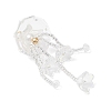 Glass Seed Beaded Jellyfish Big Pendants X-PALLOY-MZ01166-02-3