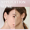 40Pcs 2 Colors 201 Stainless Steel Oval Stud Earring Findings STAS-SC0021-23-5