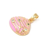 Brass Micro Pave Cubic Zirconia Pendants KK-R100-12G-01-2