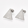 Non-Tarnish 304 Stainless Steel Stud Earring Findings X-STAS-S079-69B-2