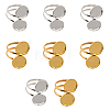 8Pcs 2 Colors 304 Stainless Steel Cuff Ring Findings DIY-CA0005-58-1