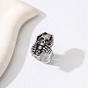 Tibetan Style Alloy Plain Band Rings PW-WG44667-03-3