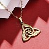 Viking Triskelion Knot 304 Stainless Steel Pendant Necklaces NJEW-M096-32G-4