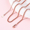 Brass Cuban Link Chain Necklaces for Women NJEW-D302-57RG-1