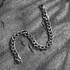 Tarnish Resistant Unisex 304 Stainless Steel Curb Chain/Twisted Chain Bracelets STAS-D0002-40P-2