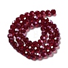 Electroplate Transparent Glass Beads Strands LS-EGLA-A035-T8mm-A02-2