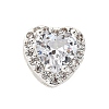 Brass Micro Pave Cubic Zirconia Beads KK-D408-11S-03A-1