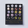 Cubic Zirconia Stud Earrings EJEW-I209-09-8mm-1