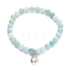 Natural Amazonite Beaded Bracelets BJEW-PH01412-1