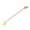 304 Stainless Steel Chain Extender with Flat Round Charms STAS-G383-04G-1