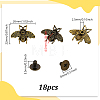 18Pcs Zinc Alloy Buttons FIND-GA0007-11-2