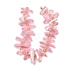Electroplated Natural Quartz Crystal Beads Strands G-F800-F-3
