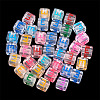 50Pcs Acrylic European Beads MACR-TADJ0001-13E-4