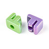 UV Plating Opaque Acrylic European Beads OACR-M027-03F-3
