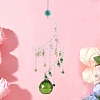 Glass Teardrop Hanging Suncatchers HJEW-TA00413-01-2