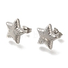 304 Stainless Steel Star Stud Earrings for Women EJEW-S227-50P-2