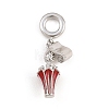 Brass Enamel European Dangle Charms KK-CBA6818-14P-1