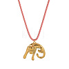 304 Stainless Steel Pendant Twisted Cotton Cord Necklaces for Women FS-WGC34B2-01-1