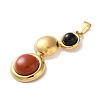 Natural Red Jasper and Black Onyx(Dyed & Heated) Pendants STAS-C120-12G-06-2