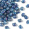 50Pcs UV Plating Opaque Acrylic Beads OACR-YW0003-10J-1