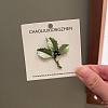 Electroplate Cardamom Shape Alloy Lapel Pins for Backpack Clothes JEWB-B037-01G-1
