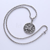 Vintage Round Star Hip Hop Street Punk Titanium Steel Pendant Necklace Jewelry DB2140-4