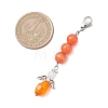 Angel Alloy & Glass & Cat Eye Pendants Decorations HJEW-TA00441-3