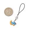 Glass Seed Bead Beaded Fish Charm Mobile Straps HJEW-MZ00182-02-3