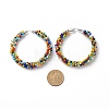 Colorful Glass Seed Braided Big Hoop Earrings EJEW-JE05015-4