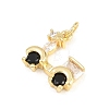 Brass Micro Pave Cubic Zirconia Pendants KK-F938-39G-01-2