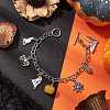 Halloween Theme 304 Stainless Steel Charm Bracelets for Women BJEW-JB10754-2