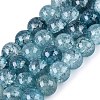Baking Paint Crackle Glass Beads Strands GLAA-Q106-03A-19-1