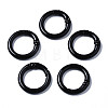 Spray Painted Eco-Friendly Alloy Spring Gate Rings PALLOY-T080-01A-NR-1