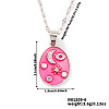 Fashionable Women's Star Moon Oval Brass Enamel Pendant Necklaces LO5059-4-1