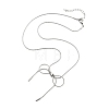 304 Stainless Steel Round Snake Chain Bowknot Pendant Necklaces for Women NJEW-Z050-01P-01-1