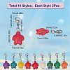 Synthetic Turquoise Tortoise Locking Stitch Markers HJEW-SC0001-31-2