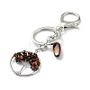 Natural Tiger Eye Keychain KEYC-M022-01G-2