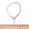 Natural Cultured Freshwater Pearl Beads Link Bracelets BJEW-JB13511-02-2