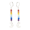 Natural Malaysia Jade with Alloy Charm Long Dangle Leverback Earrings EJEW-JE04910-4